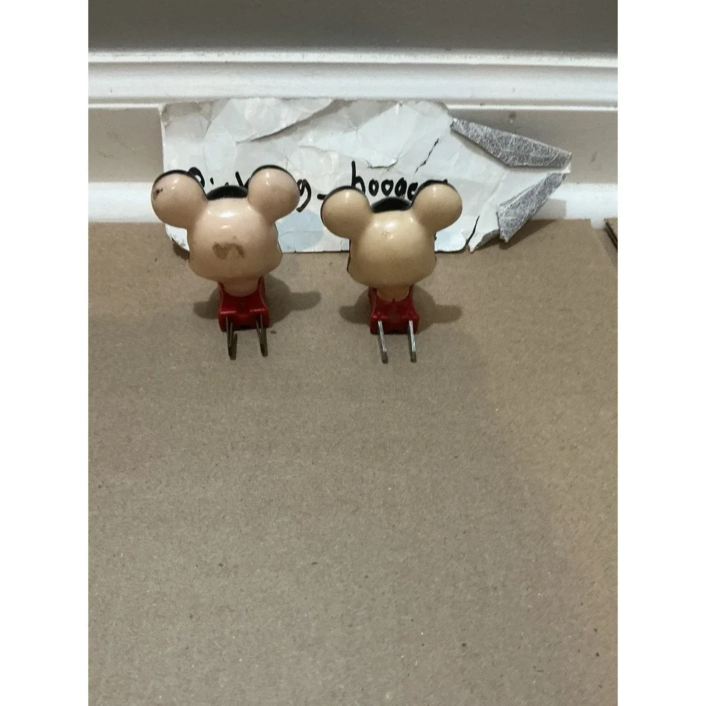 2 Walt Disney Mickey Mouse Vintage Nightlight Works